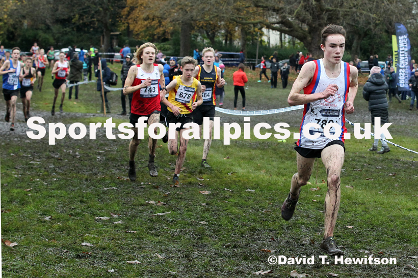 Mens under-17s, 2019 European Cross Country Trials and British Cross Challenge, Sefton Park, Liverpool.  Photo: David T. Hewitson/Sports for All Pics